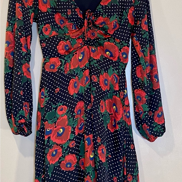 Beautiful, red, floral print dress by Free People, size small - Picture 3 of 12
